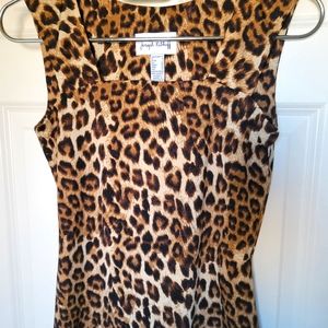 Joseph Ribkoff Leopard Print Sleeveless Blouse